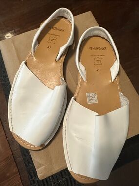 White Leather Men’s Sandals - Classic Slip-On